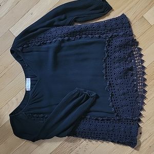 Black boho top
